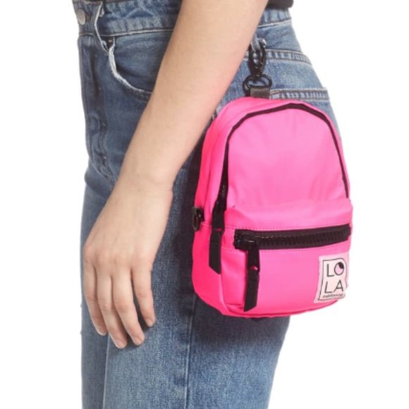 LOLA Stargazing Convertible Mini Black Leather Backpack NWT - Picture 11 of 16